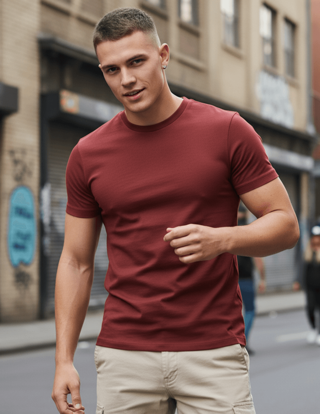 Velvoy men's classic fit brick red tshirt