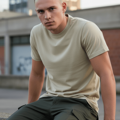 Dune Essential Men's Regular Fit Casual T-Shirt for Daily Wear - sitting